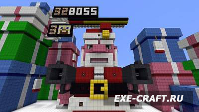Minecraft 1.4.7/1.4.6 - Карта на прохождение Evil Santa Boss Fight